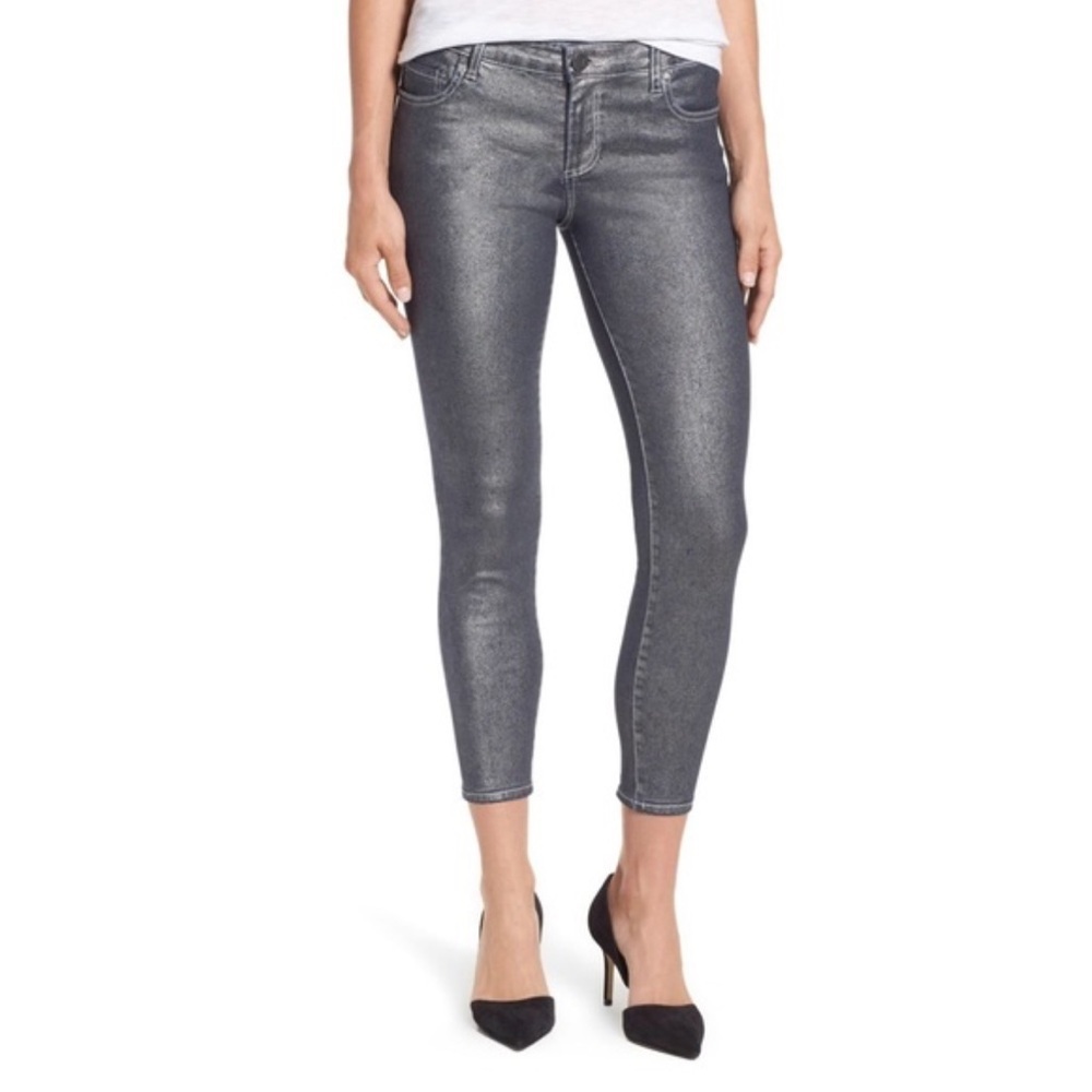Kut from the Kloth Women’s Metallic Gray Skinny Jeans